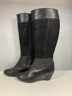 JR shoes, maat 38.5 Zwarte laarzen met mooie schacht., Hoge laarzen, Verzenden, Zwart, JR Shoes