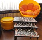 Vintage mozaïektafel set- jaren 60's stijl, Overige materialen, Gebruikt, Rechthoekig, Ophalen