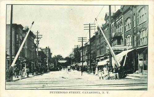 (379-111-041) Canastota NY Peterboro Street, Verzamelen, Ansichtkaarten | Buitenland, Duitsland, Voor 1920, Verzenden
