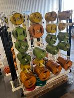 20 x bodypump set rubberen schijven incl rek, Sport en Fitness, Fitnessmaterialen, Ophalen, Gebruikt, Bodypump set, 20 x