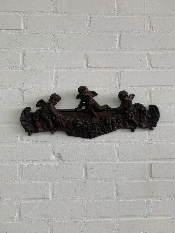 Wanddecoratie Antieke stijl smeedijzeren model goede staat., Antiek en Kunst, Curiosa en Brocante, Ophalen of Verzenden