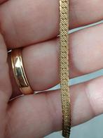 Nieuw mooie bewerkte goldplated halssnoer 21 cm, Ophalen of Verzenden, Zo goed als nieuw, Goud, Overige materialen