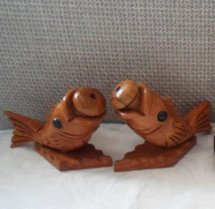 Houten Peper en zoutstel., Huis en Inrichting, Keuken | Keukenbenodigdheden, Zo goed als nieuw, Ophalen of Verzenden