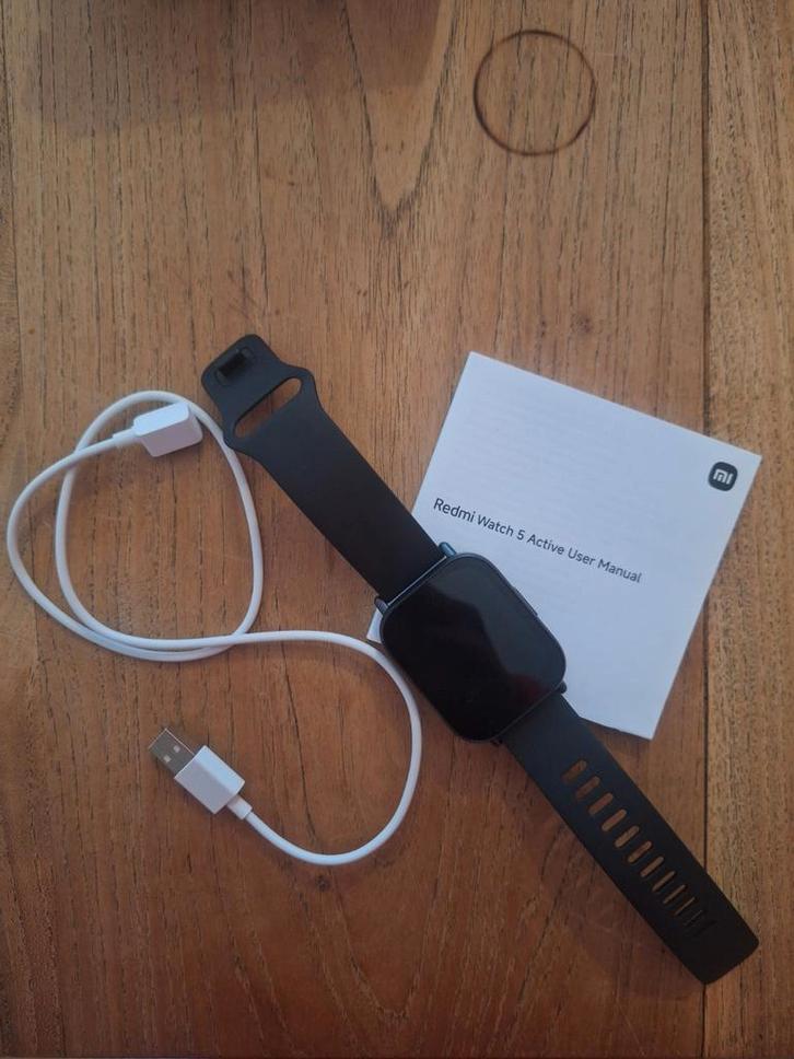 Xiaomi Redmi Watch 5 Active, Sieraden, Tassen en Uiterlijk, Smartwatches, Nieuw, Android, Zwart, Hartslag, Slaap, Stappen, Waterdicht