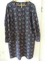 Jurk, Yessica Dresses, donkerblauw bloemenprint, maat 46, Blauw, Ophalen of Verzenden, Zo goed als nieuw, Knielengte