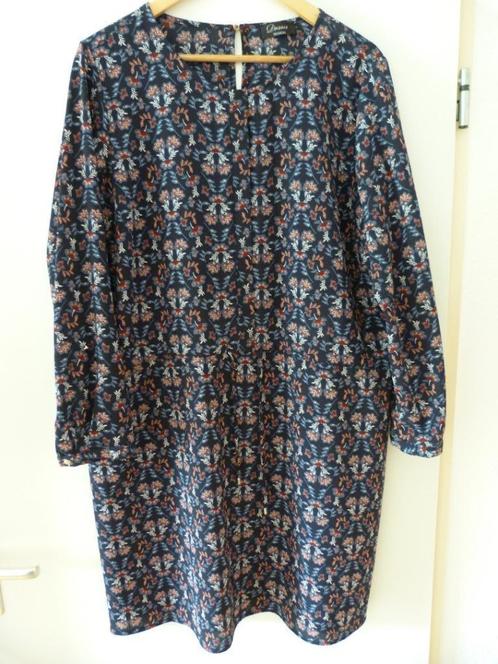 Jurk, Yessica Dresses, donkerblauw bloemenprint, maat 46, Kleding | Dames, Jurken, Zo goed als nieuw, Maat 46/48 (XL) of groter