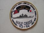Embleem USS mobil bay golf cruise 93-94, Ophalen of Verzenden, Landmacht, Nederland, Embleem of Badge