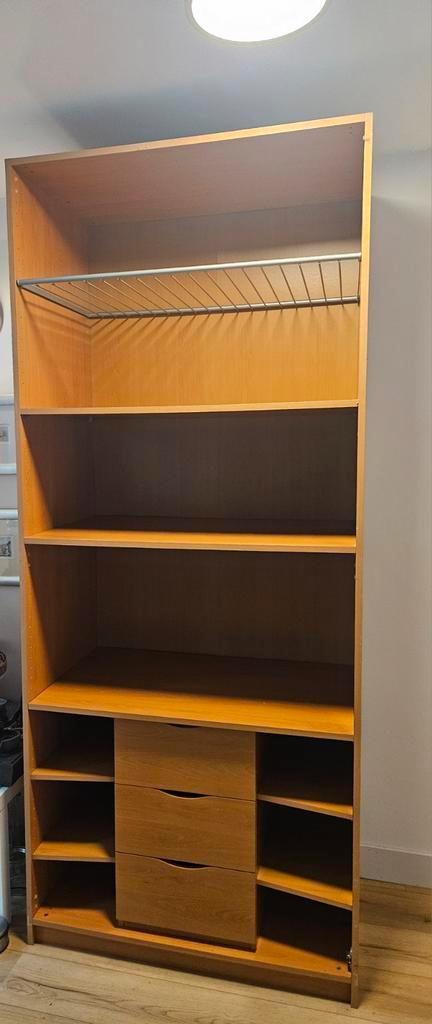 Ikea Pax kast met glazen deuren en ladeblok, Huis en Inrichting, Kasten | Kledingkasten, Gebruikt, 200 cm of meer, 100 tot 150 cm