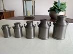 Tinnen melkbussen (set van 5 st + 1 extra) van Rio Tiel, Antiek en Kunst, Ophalen of Verzenden