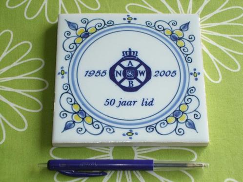 ANWB tegel 50 jaar lid 1955 - 2005, Verzamelen, Overige Verzamelen, Zo goed als nieuw, Ophalen of Verzenden