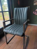 Vintage Zwarte Stoel met Metalen Frame, Huis en Inrichting, Stoelen, Ophalen, Gebruikt, Zwart, Vijf, Zes of meer stoelen