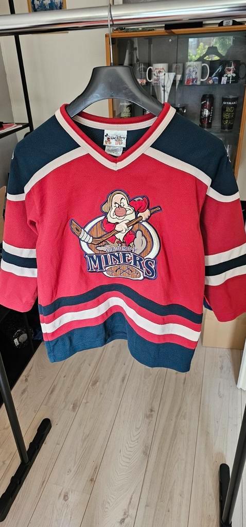 Vintage Disney Grumpy Miners Hockey Jersey - Kids Size L, Sport en Fitness, IJshockey, Zo goed als nieuw, Kleding, Ophalen of Verzenden