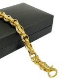 Vintage 14 Karaat Gouden Infinity Schakel Armband - 18,5 cm, Sieraden, Tassen en Uiterlijk, Armbanden, Onbekend, Ophalen of Verzenden