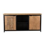 dressoir 2 deurs  massief Mango metaal aanbieding spot prijs, Huis en Inrichting, Kasten | Ladekasten, 150 tot 200 cm, Nieuw, Ophalen of Verzenden