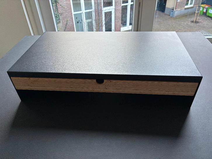 IKEA Elloven Monitorstandaard met lade, antraciet, Diversen, Bureau-accessoires, Gebruikt, Ophalen of Verzenden