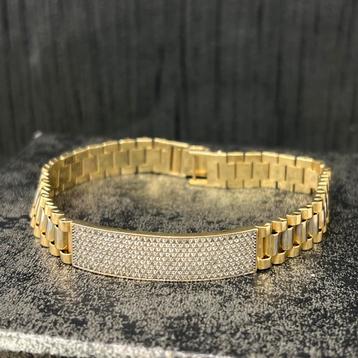 14k gouden armband rolex schakel model massief beschikbaar voor biedingen
