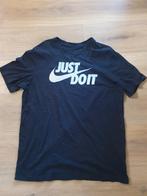 Zwart Nike T-shirt - Maat L - 'Just Do It', Kleding | Heren, T-shirts, Maat 52/54 (L), Zwart, Nike, Ophalen of Verzenden
