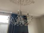 Design 10-armige metalen kroonluchter, Huis en Inrichting, Lampen | Kroonluchters, Ophalen of Verzenden, Gebruikt, Metaal