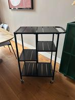 Drankentrolley zwart, Huis en Inrichting, Tafels | Sidetables, Ophalen, Gebruikt, 50 tot 100 cm, 25 tot 50 cm
