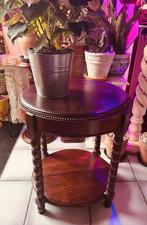 55 euro - Prachtig antiek Art Deco eiken tafeltje, 1920/1930, Antiek en Kunst, Antiek | Meubels | Tafels, Ophalen of Verzenden