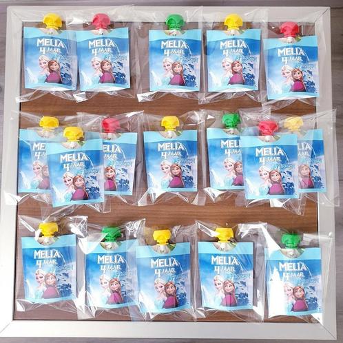 Traktatie Knijpfruit met thema FROZEN, Hobby en Vrije tijd, Feestartikelen, Nieuw, Feestartikel, Verjaardag, Ophalen of Verzenden