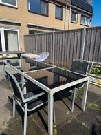 Tuintafel + 2 tuinstoelen, Tuin en Terras, Tuinsets en Loungesets, Ophalen of Verzenden, Gebruikt, Aluminium