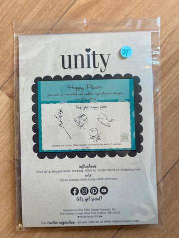 Unity stamps stempel set happy places beschikbaar voor biedingen