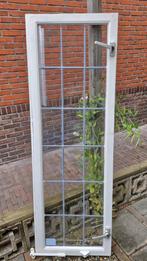 2 kozijnen rechts en links glas in lood met voorzetraam, Ophalen, Gebruikt, Hout, Raamkozijn