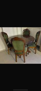 Vintage antiek tafel met stoelen, Ophalen