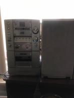 Stereo toren radio ,cassette en cd speler 2 boxen, Gebruikt, Ophalen of Verzenden
