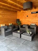 Loungeset Bellagio 4 stoelen + 2 tafels/hockers, Tuin en Terras, Tuinsets en Loungesets, Ophalen, Zo goed als nieuw
