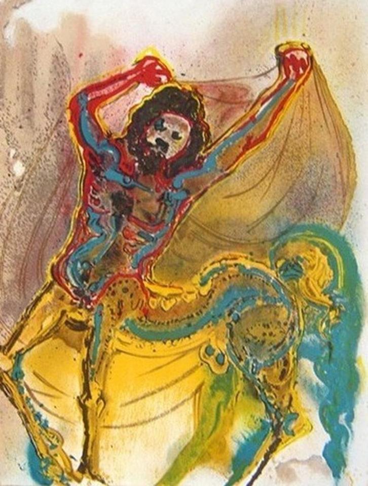 Salvador Dalí(1904) Lithografie" Centaure de Crete " Ges Gen, Antiek en Kunst, Kunst | Litho's en Zeefdrukken, Ophalen of Verzenden