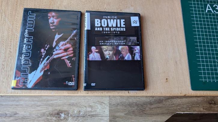 dvd's van David Bowie en Jimy Hendrix, Cd's en Dvd's, Dvd's | Muziek en Concerten, Gebruikt, Muziek en Concerten, Alle leeftijden