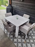 Life Tuinset. Tafel + 4 Stoelen, Tuin en Terras, Ophalen, 4 zitplaatsen, Gebruikt, Textileen