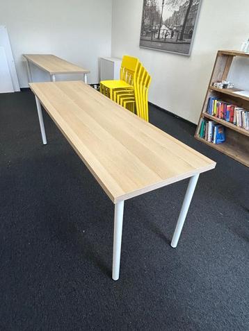 IKEA bureau / werktafel – 120x60 – licht hout met witte pote