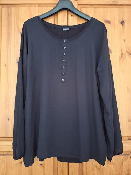 Laura Scott zwarte tuniekblouse met lange mouw - maat 44/46., Kleding | Dames, Blouses en Tunieken, Zo goed als nieuw, Maat 42/44 (L)