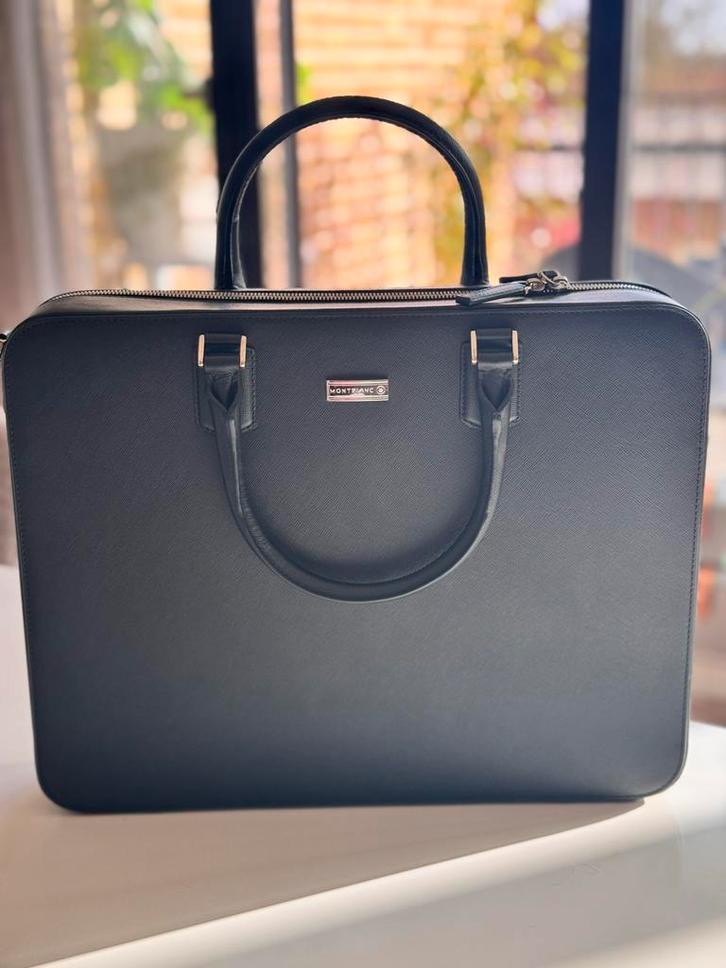 Montblanc Leren Tas 109620 - Zo Goed Als Nieuw, Sieraden, Tassen en Uiterlijk, Tassen | Damestassen, Zo goed als nieuw, Handtas