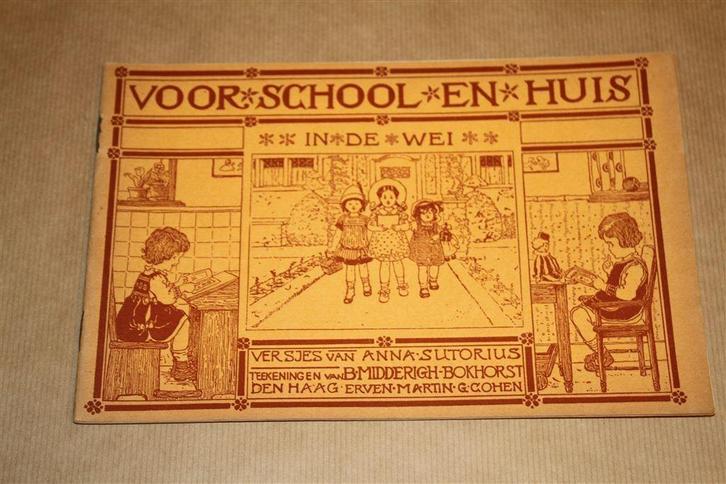 In de wei. Voor school en huis, 1e dr. 1912., Boeken, Prentenboeken en Plaatjesalbums, Gelezen, Ophalen of Verzenden