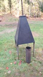 Stalen schouwkap, rookkap voor over buiten vuur., Ophalen, Zo goed als nieuw