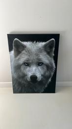 Schilderij wolf, Ophalen of Verzenden, Zo goed als nieuw, Schilderij, 75 cm of meer