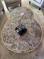 Richmond salontafels marmer bruin, Ophalen, Gebruikt, 50 tot 100 cm, Rond