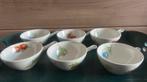 6 vintage Boch Belgium La Louviére soepkommen/handvat p/6, Ophalen of Verzenden, Zo goed als nieuw, Porselein, Overige typen