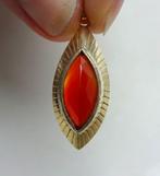 Jaren '50 Kordes & Lichtenfels amerik hanger: carneool, Ophalen of Verzenden, Koper, Hanger, Verguld