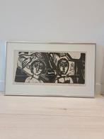 Gene Eggen Houtsnede - 1957, Antiek en Kunst, Ophalen of Verzenden