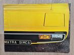 Matra Simca Bagheera brochure, Ophalen of Verzenden, Gelezen, Overige merken