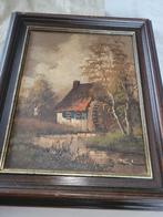 Olieverfschilderij van een watermolen, Ophalen of Verzenden