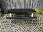 Picknicktafel met inklapbare zittingen, Tuin en Terras, Gebruikt, Ophalen of Verzenden, Inklapbaar, Rechthoekig