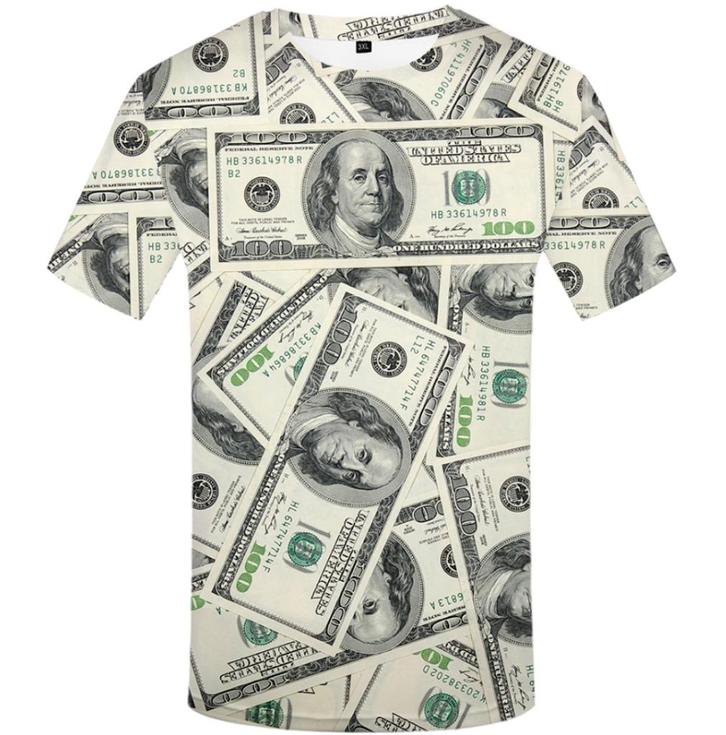 Dollar t-shirt (shirt geld money bling bling 3d heren), Kleding | Heren, T-shirts, Nieuw, Maat 56/58 (XL), Verzenden