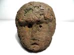 251158 Zeer oud Afrikaans Bongo Stone Funeral head  Sudan, Antiek en Kunst, Ophalen of Verzenden