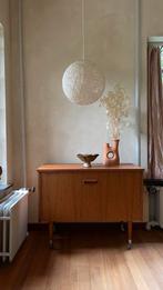 Scandinavisch vintage Deens drankkastje wieltjes, Huis en Inrichting, Ophalen, Gebruikt, Metaal, 50 tot 100 cm